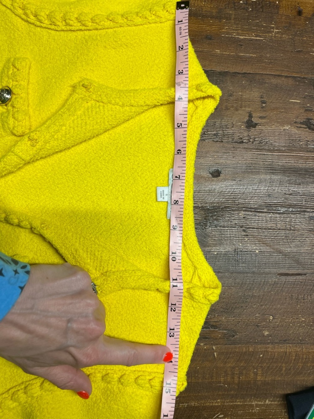 J. Crew Bright Yellow Textured Pocket Cardigan Jacket - Picture 6 of 8